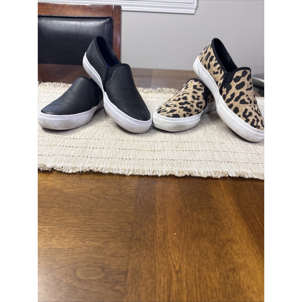 Lot Of 2 Pairs Keds Women's Slip On Boat Shoes 7 Wide